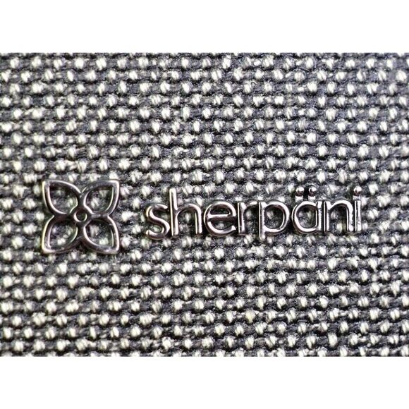 Sherpani GRAY CANVAS LEATHER HANDLES BACKPACK CONVERTIBLE SHOULDER BAG PURSE - Picture 6 of 14